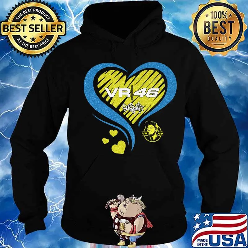 Vr46 valentino rossi racing heart diamond s Hoodie