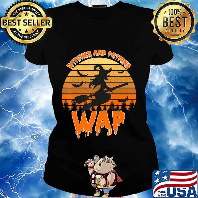 WAP Halloween Shirt Witches and Potions Funny Halloween T-Shirt Ladies tee