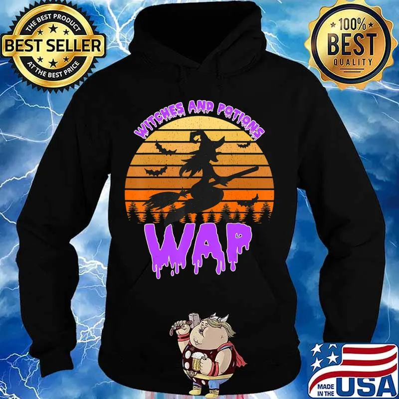 WAP Witches and Potions Funny Trending Halloween Retro T-Shirt Hoodie