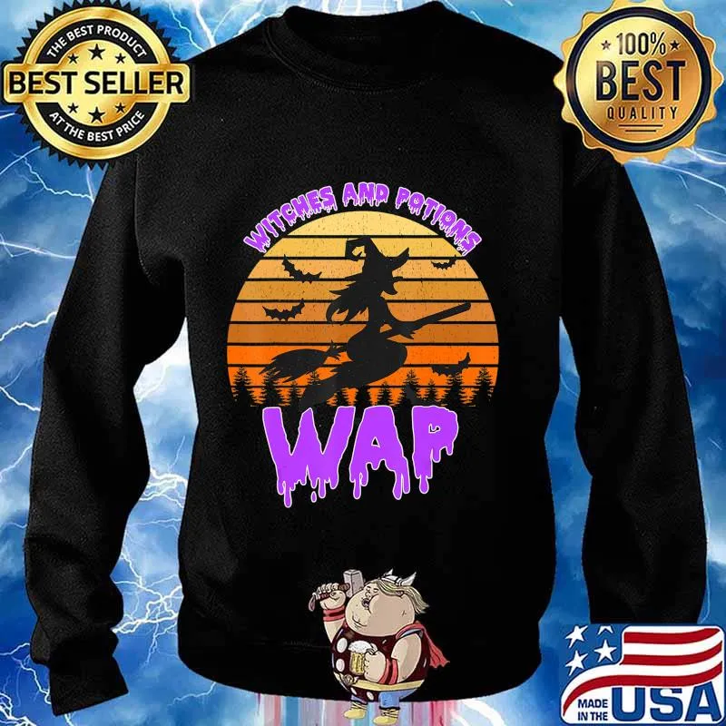 WAP Witches and Potions Funny Trending Halloween Retro T-Shirt Sweater