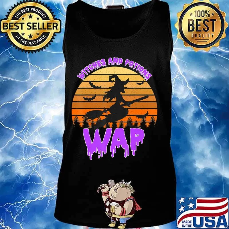 WAP Witches and Potions Funny Trending Halloween Retro T-Shirt Tank top