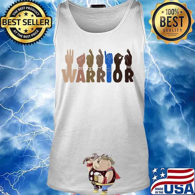Warrior black lives matter sign language s Tank top