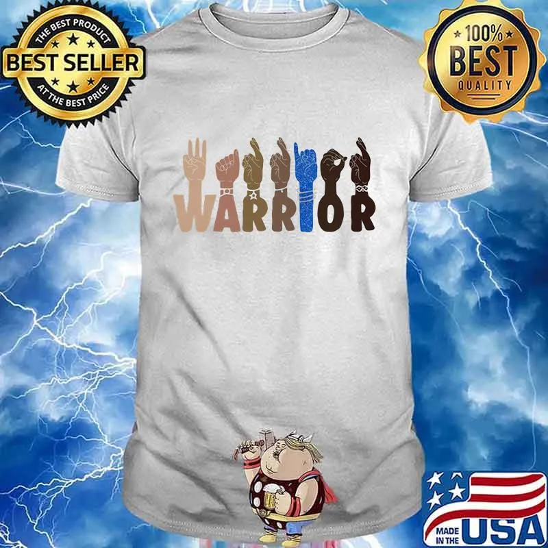 Warrior black lives matter sign language shirt