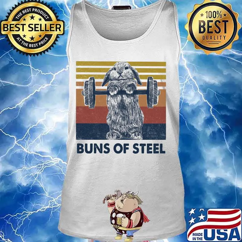 Weightlifting rabbit buns of steel vintage retro s Tank top
