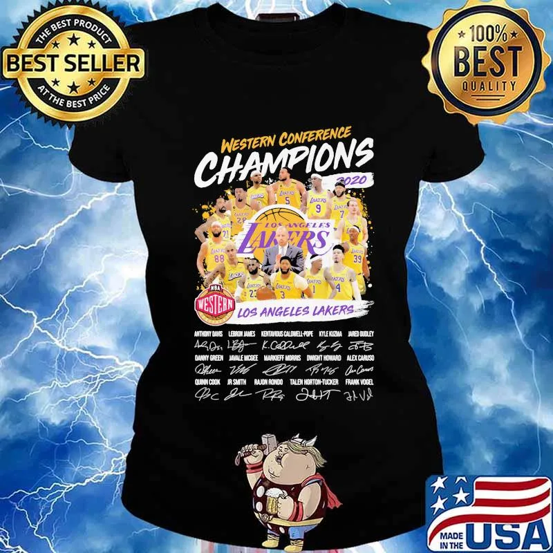 Western conference champions los angeles lakers signatures s Ladies tee