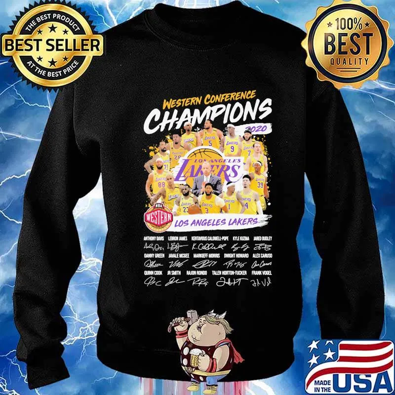 Western conference champions los angeles lakers signatures s Sweater