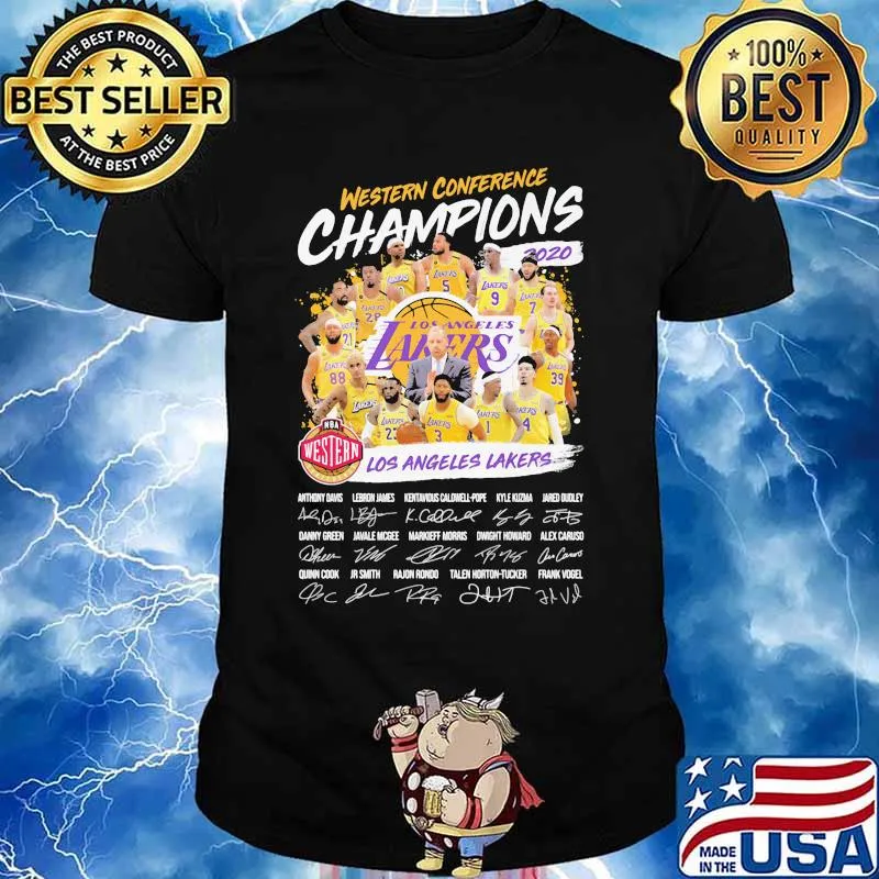 Western conference champions los angeles lakers signatures shirt