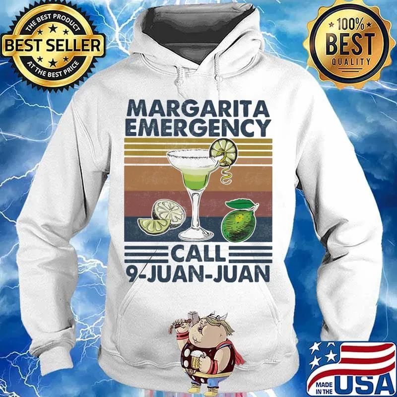 Whiskey margarita emergency call 9-juan-juan lemon vintage retro s Hoodie