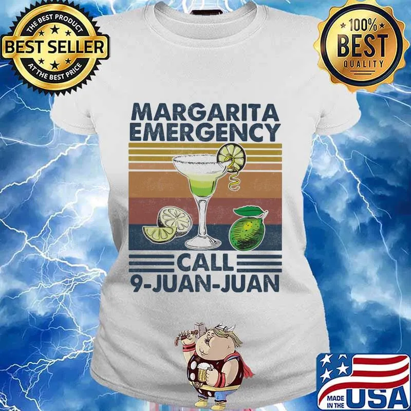Whiskey margarita emergency call 9-juan-juan lemon vintage retro s Ladies tee