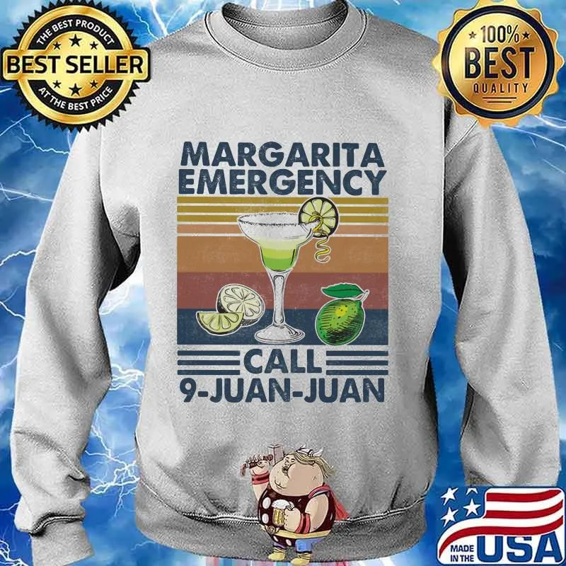Whiskey margarita emergency call 9-juan-juan lemon vintage retro s Sweater