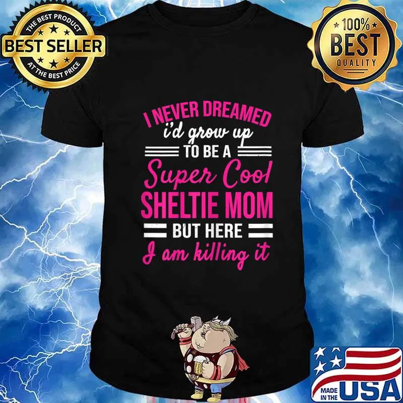 Womens Sheltie Shirt Shetland Sheepdog Gifts Super Cool Sheltie Mom T-Shirt