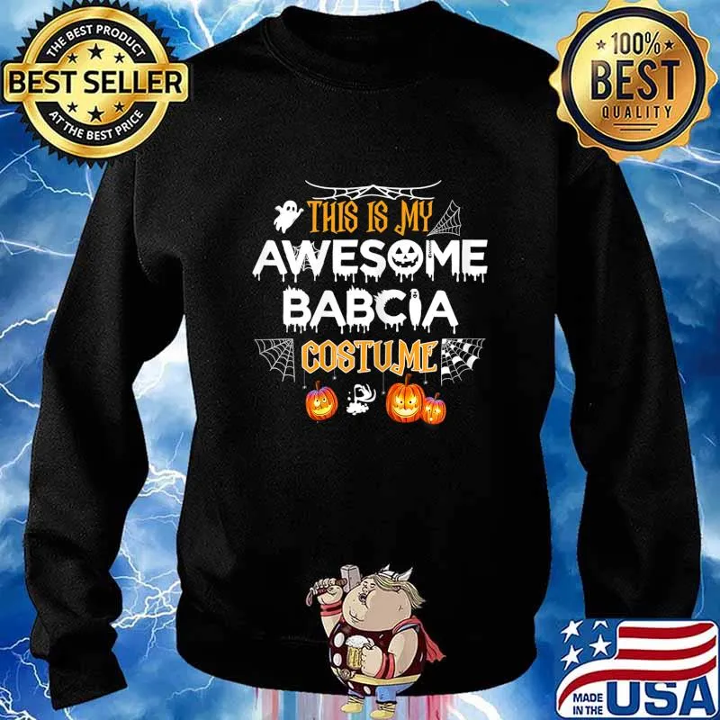 Womens This Is My Awesome Grandma Babcia Costume Halloween Gift T-Shirt Sweater