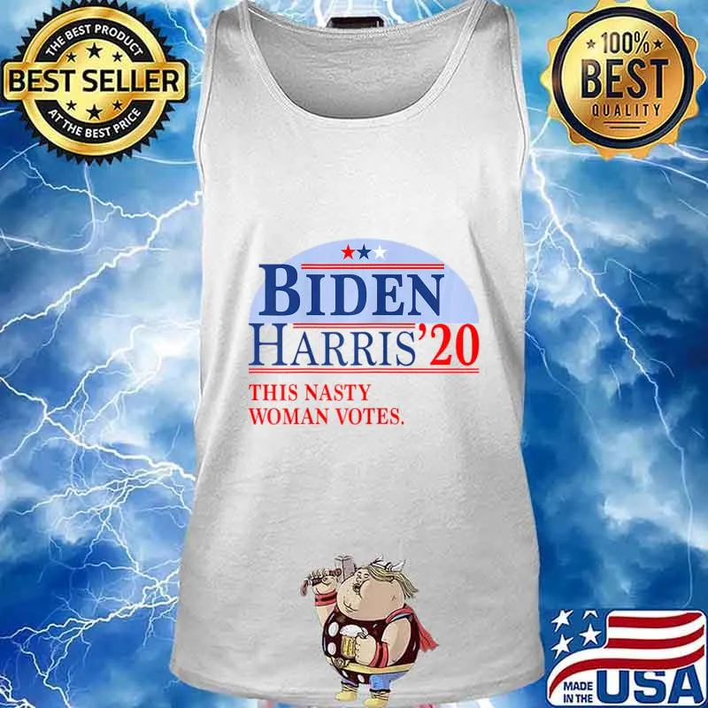 Womens This Nasty Woman Votes for a Biden Harris 2020 Fan T-Shirt Tank top