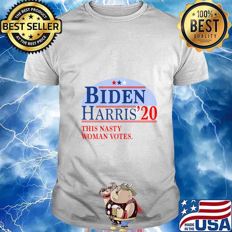 Womens This Nasty Woman Votes for a Biden Harris 2020 Fan T-Shirt