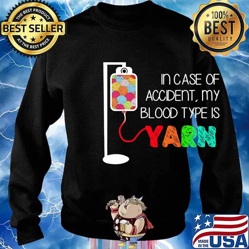 Yarn in case of accident my blood type is s Sweater