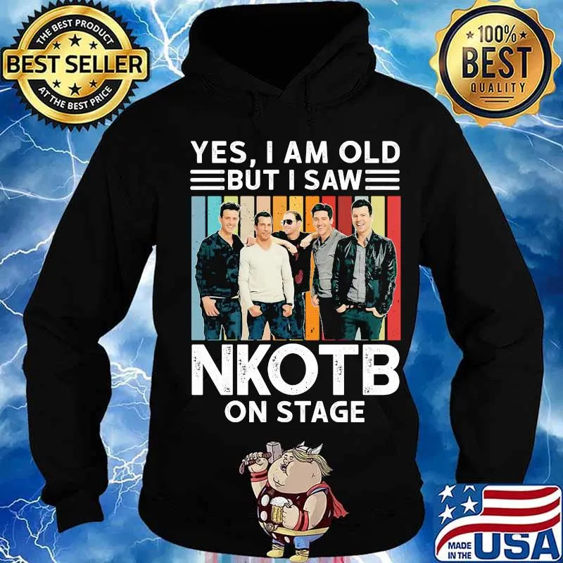 Yes i am old but i saw nkotb on stage vintage retro s Hoodie