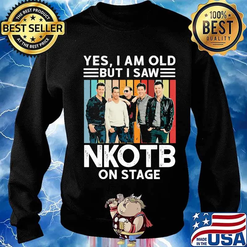 Yes i am old but i saw nkotb on stage vintage retro s Sweater