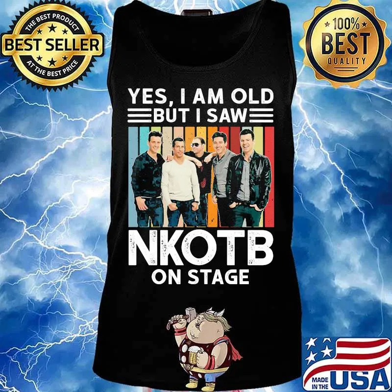 Yes i am old but i saw nkotb on stage vintage retro s Tank top