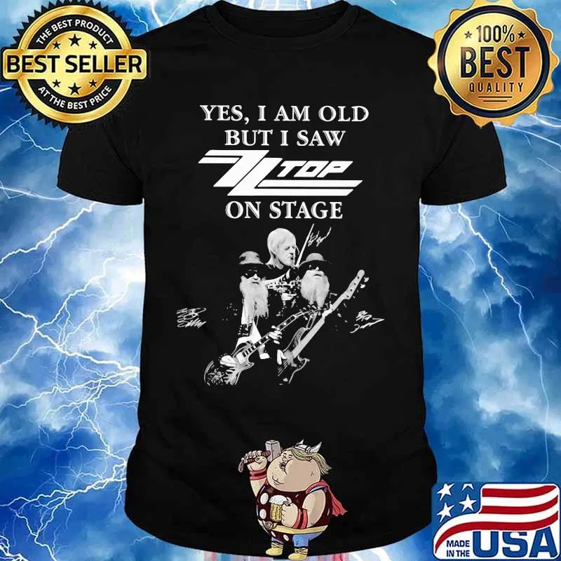 Yes i am old but i saw zz top on stage signatures shirt