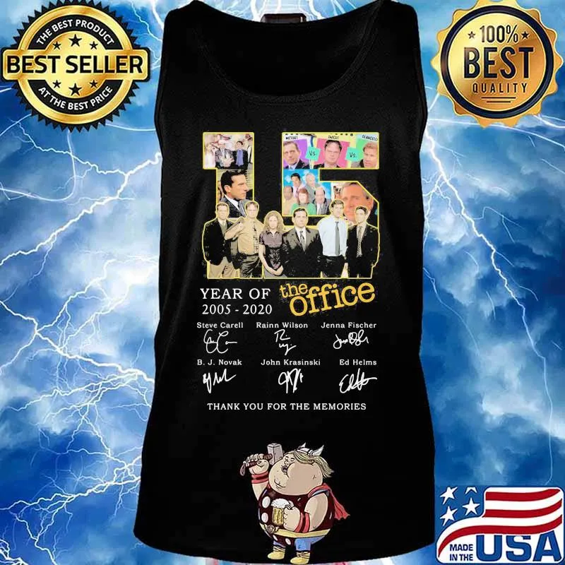 15 year of 2005 2020 the office thank for the memories signatures s Tank top