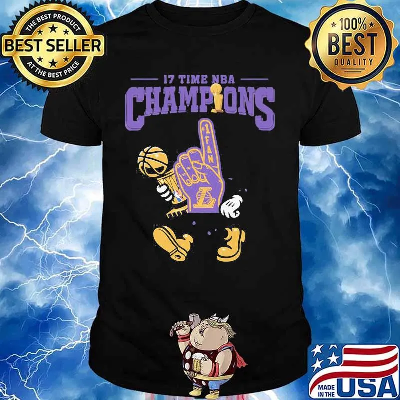 17 time nba champions los angeles lakers shirt