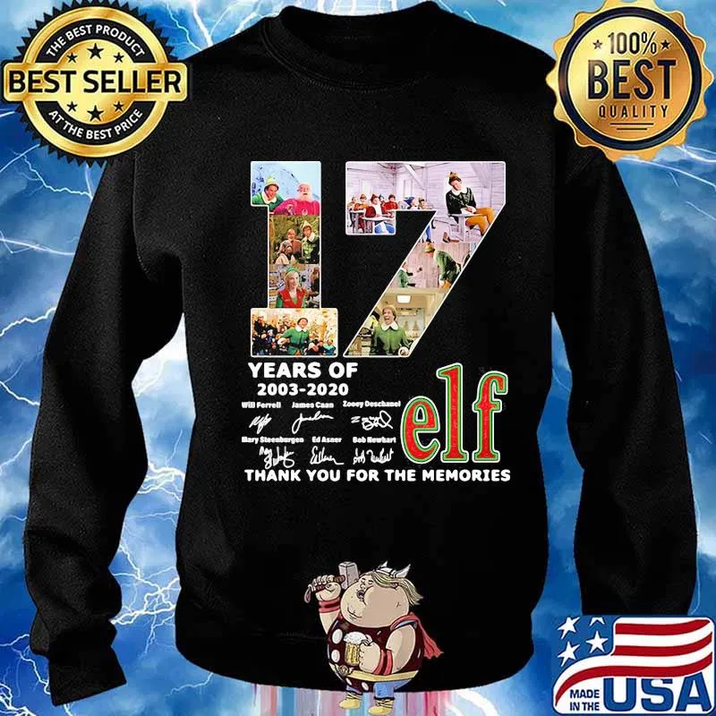 17 years of 2003 2020 elf thank for the memories signatures s Sweater