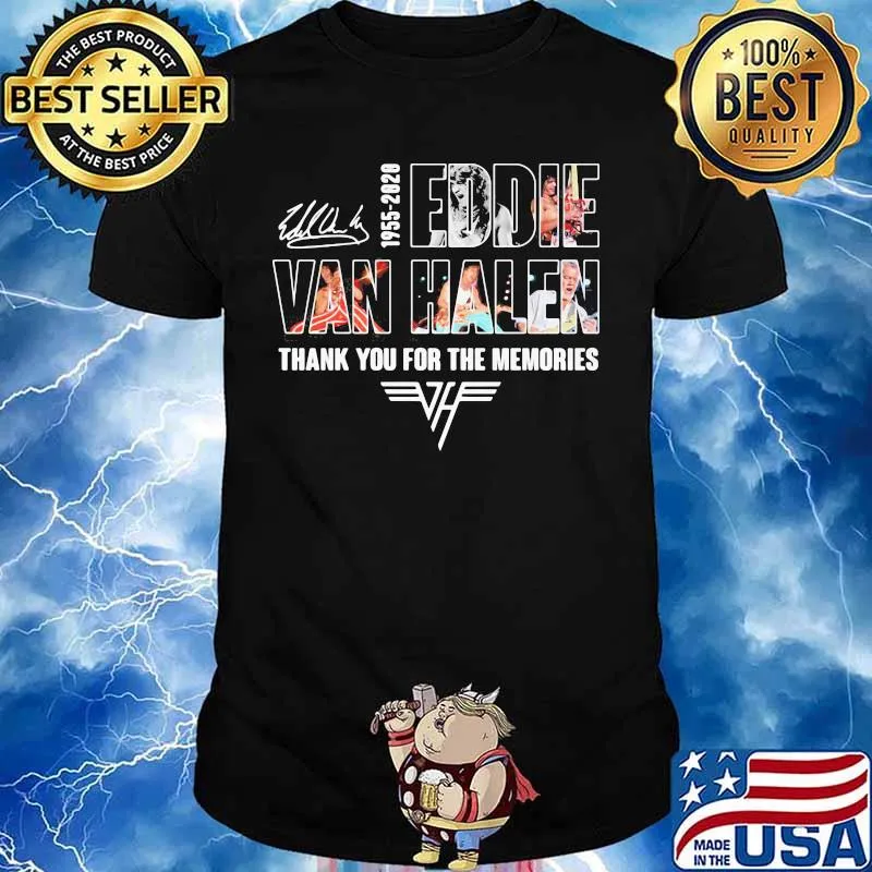 1955 2020 eddie van halen thank you for the memories signatures shirt
