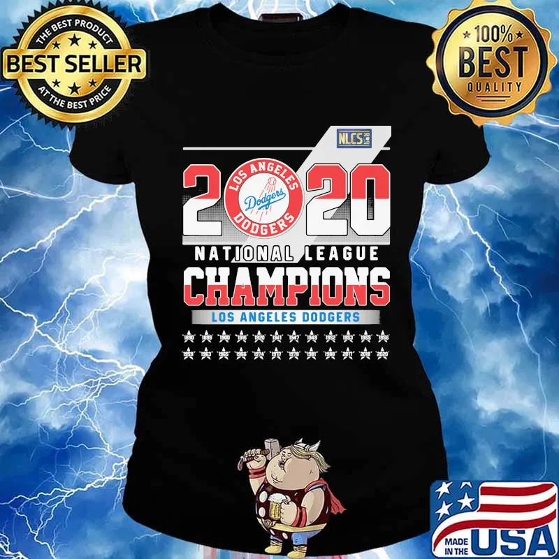 2020 los angeles dodgers logo national league champions s Ladies tee
