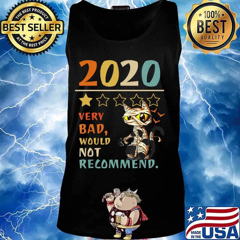2020 Very Bad Would Not Recommend - 1 star Funny Mummy Cat T-Shirt Tank top
