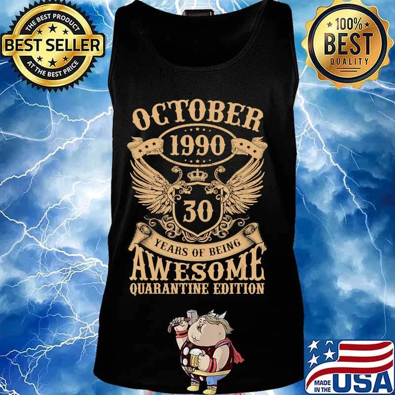 30 Years Old Gifts Vintage October 1990 30th Birthday Gift T-Shirt Tank top
