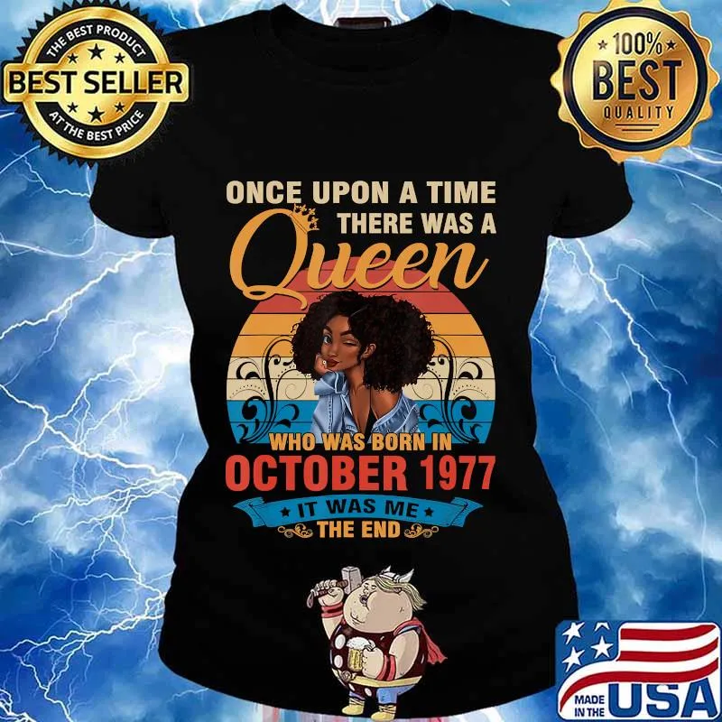43 Years Birthday Girls 43rd Birthday Queen October 1977 T-Shirt Ladies tee