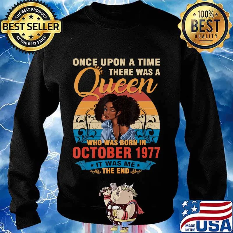 43 Years Birthday Girls 43rd Birthday Queen October 1977 T-Shirt Sweater