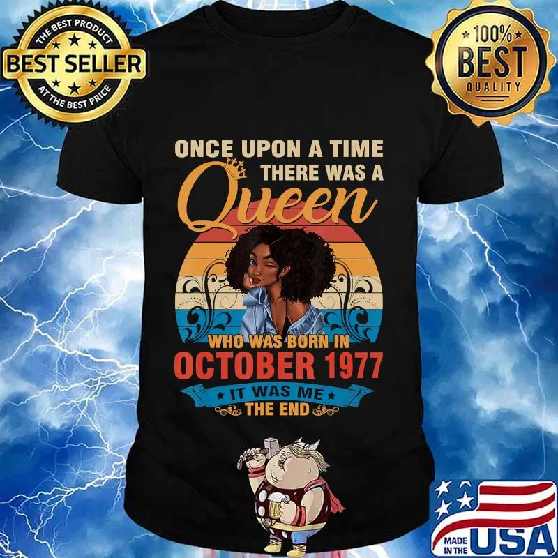 43 Years Birthday Girls 43rd Birthday Queen October 1977 T-Shirt