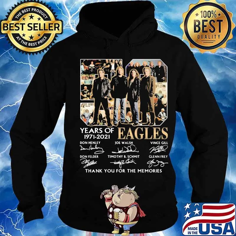 50 years of 1971 2021 eagles thank for the memories signatures s Hoodie