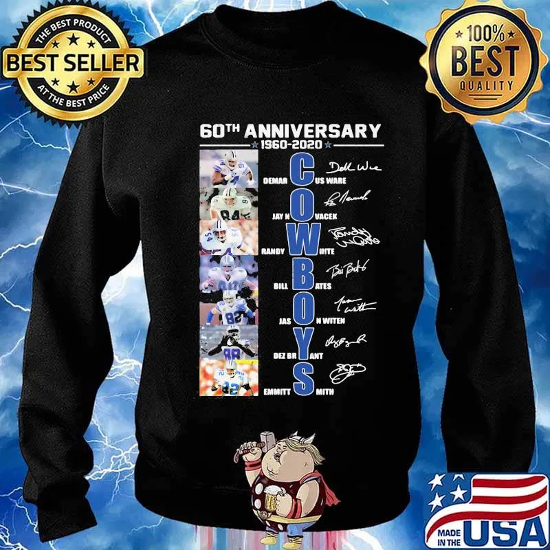 60th anniversary 1960 2020 dallas cowboys signatures s Sweater