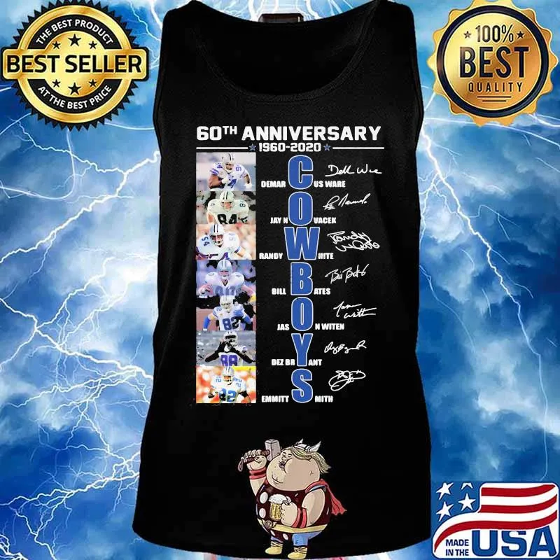 60th anniversary 1960 2020 dallas cowboys signatures s Tank top