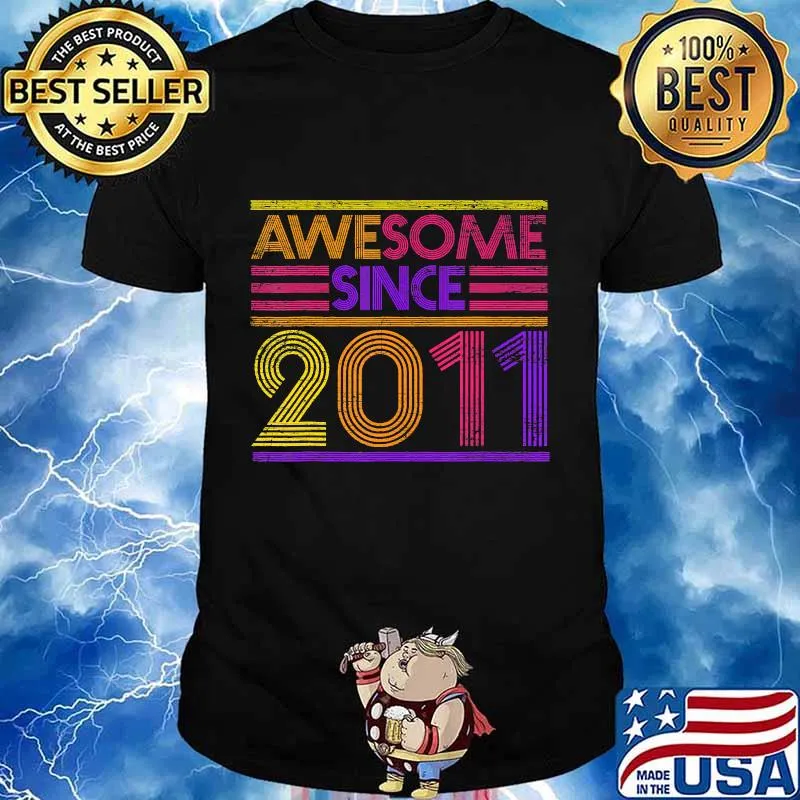 9th Birthday Gifts Boys Girls - Awesome Since 2011 T-Shirt