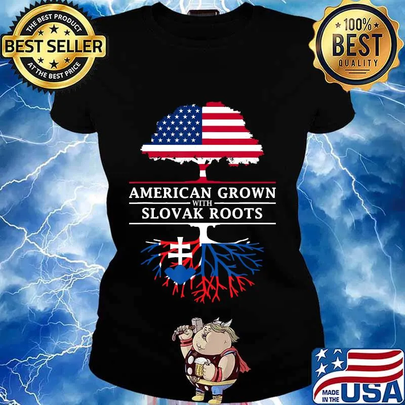 American Grown with Slovak Roots - Slovakia T-Shirt Ladies tee