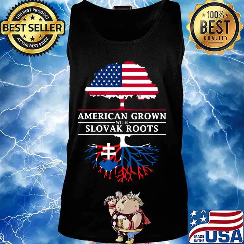 American Grown with Slovak Roots - Slovakia T-Shirt Tank top