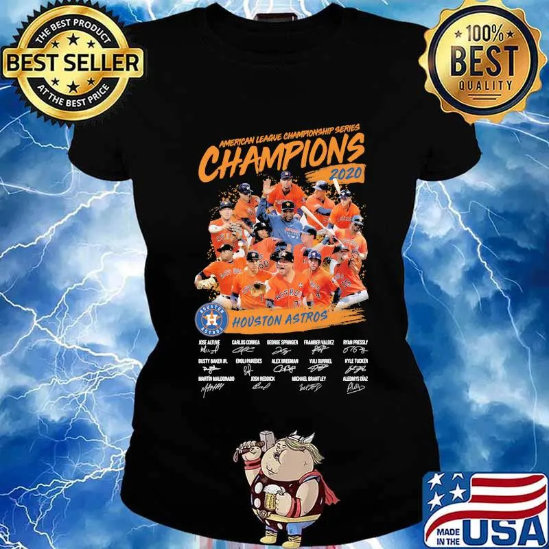 American league championship series champions houston astros signatures s Ladies tee