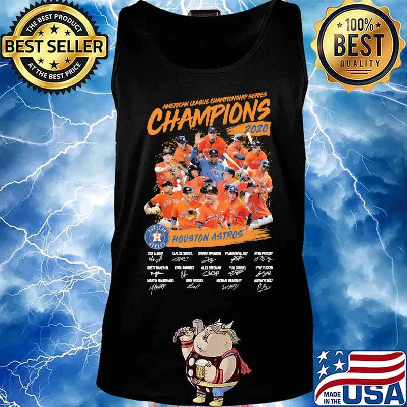 American league championship series champions houston astros signatures s Tank top