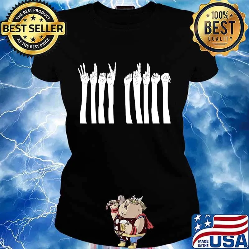 ASL Sign Language Hands Anti Trump Shirt Ladies tee