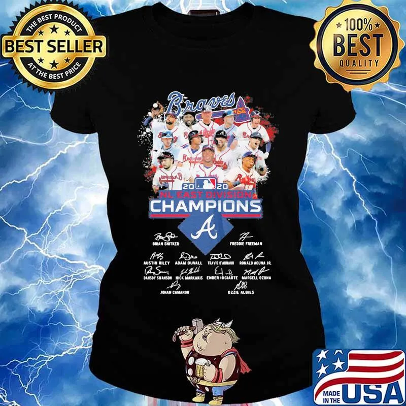 Atlanta braves 2020 nl east division champions signatures s Ladies tee