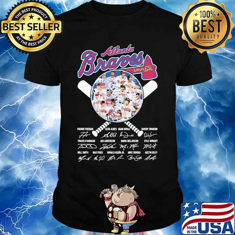 Atlanta braves national league champions 2020 signatures shirt