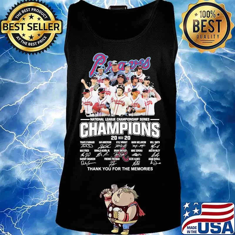 Atlanta braves national league championship series champions 2020 thank you for the memories signatures s Tank top