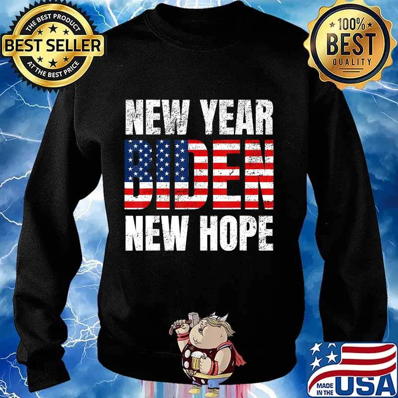 Biden New Year Hope Blue Wave Democratic Vintage Distressed Shirt Sweater
