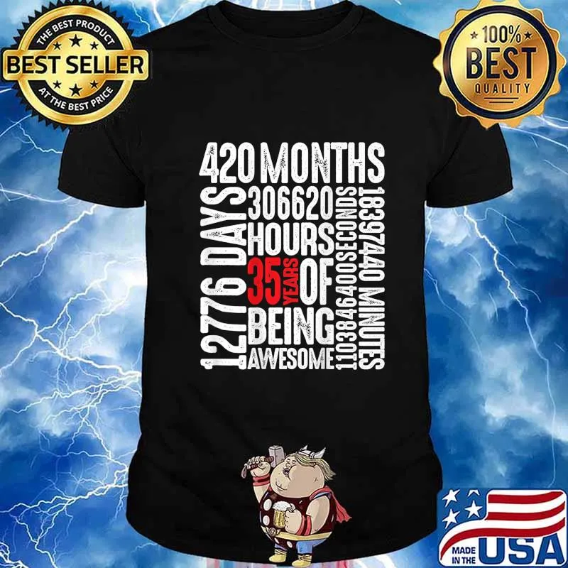 Birthday gift for middle-age thirty five year old men women T-Shirt