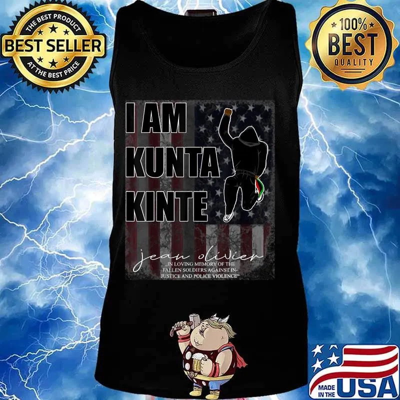 Black lives Matter - Distressed American Flag - Kunta Kinte T-Shirt Tank top