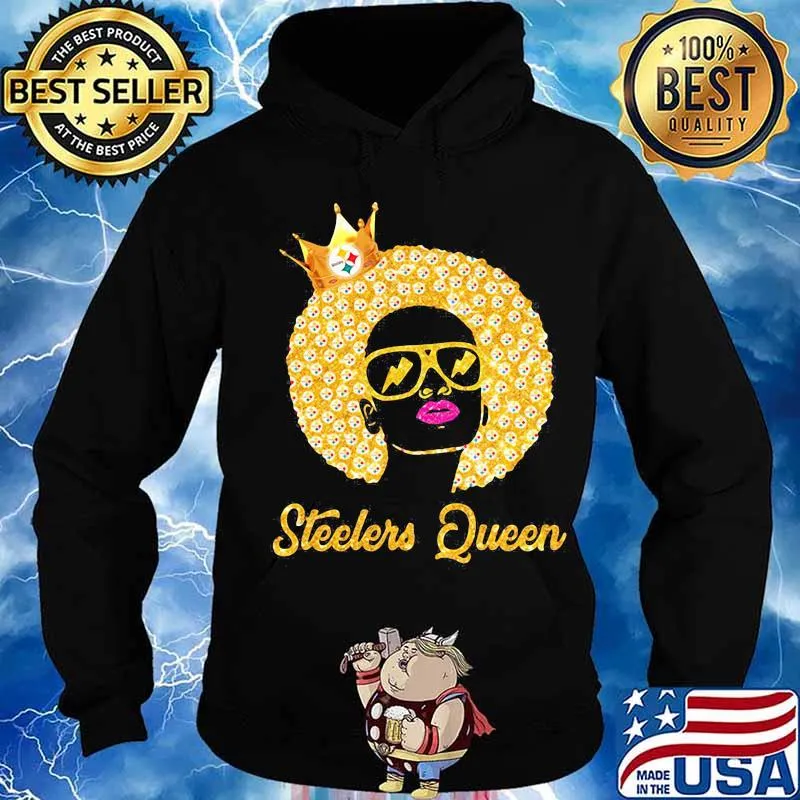 Black woman pittsburgh steelers queen s Hoodie