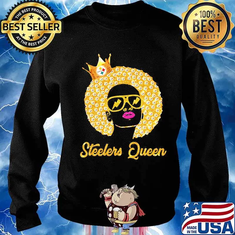 Black woman pittsburgh steelers queen s Sweater